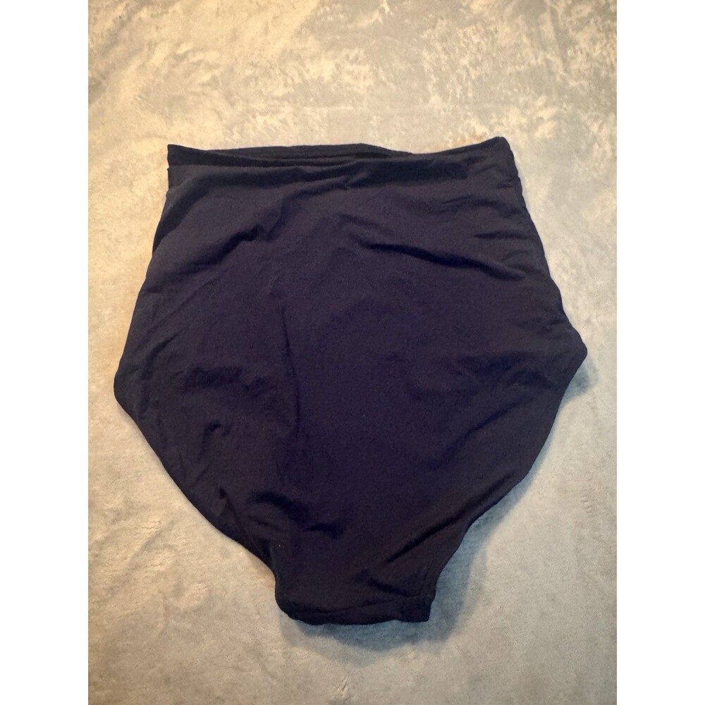 Lands End Blue High Waist Bikini Bottoms Size 10 Swimsuit Lined - Picture 7 of 8